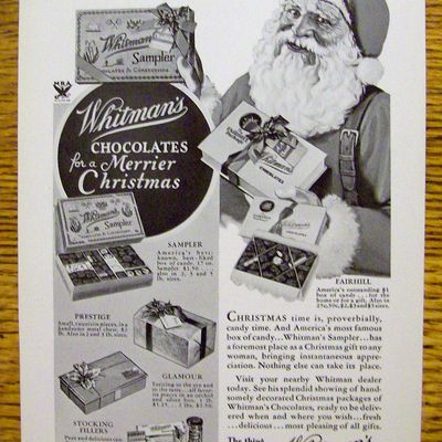 1933 Whitman's Chocolates with Santa Claus