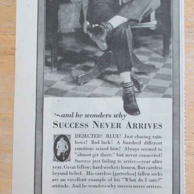 1928 Paris Garters with Man Sitting in a Chair