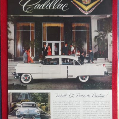 1954 Cadillac Automobile with White Cadillac