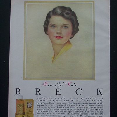 1954 Breck Shampoo with Beautiful Breck Girl
