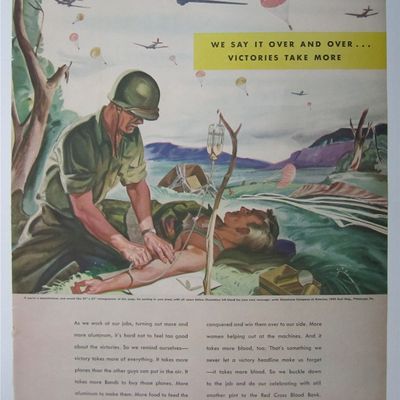 1943 Alcoa Aluminum w/Soldier Doing an IV to Soldier
