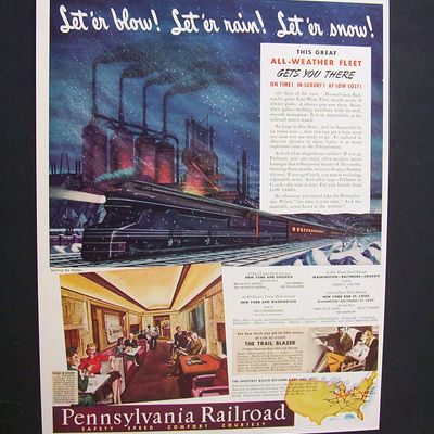 1941 Dual Ad: Pennsylvania Railroad & Nucoa Margarine