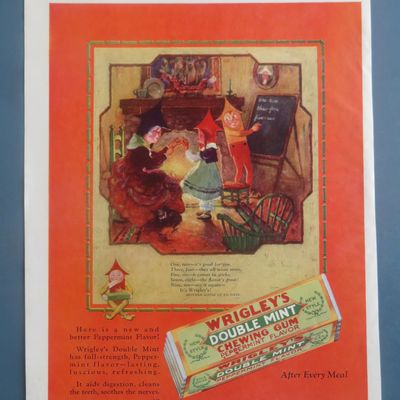 1928 Wrigley Double Mint Chewing Gum with Mother Goose