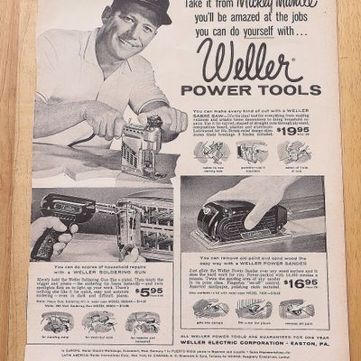 1958 Weller Power Tools With Mickey Mantle