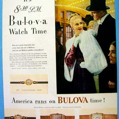 1946 Bulova Watch with Lovely Woman