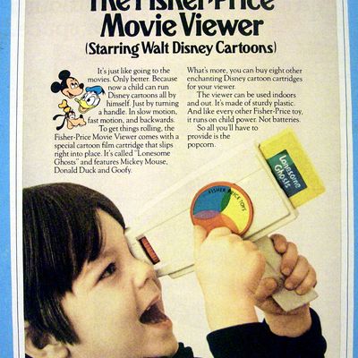 1973 Fisher Price Movie Viewer with Disney Cartoons