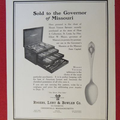 1913 Rogers, Lunt & Bowlen with Mount Vernon Flatware