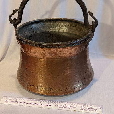 antique copper pot