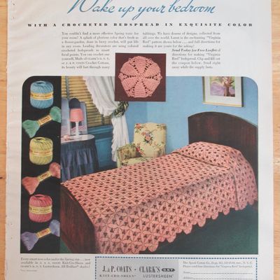 1939 J & P Coats & Clarks with Crocheted Bedspread