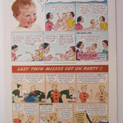1937 Ivory Soap with Friendly Hand & Lazy Twin