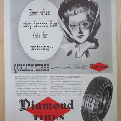 1937 Diamond Tires with Lovely Woman's Face