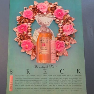 1962 Breck Shampoo with Purse Size Hair Set