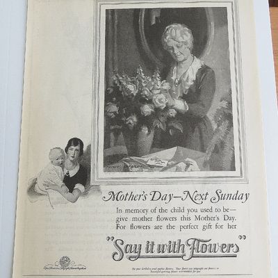 1925 Say It With Flowers With Woman Arranging Flowers