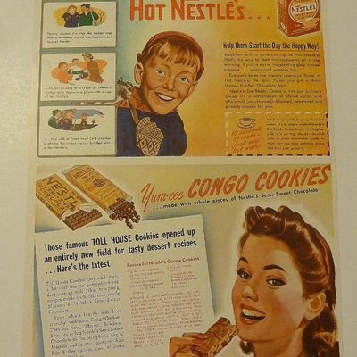 1942 Nestle Cocoa & Chocolate With Congo Cookies