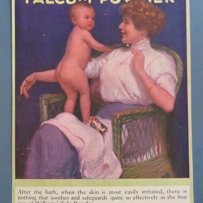 1913 Williams' Talcum Powder with Woman & Baby