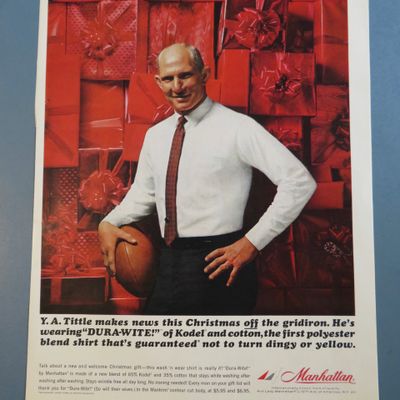 1963 Manhattan Shirts with Quarterback Y. A. Tittle