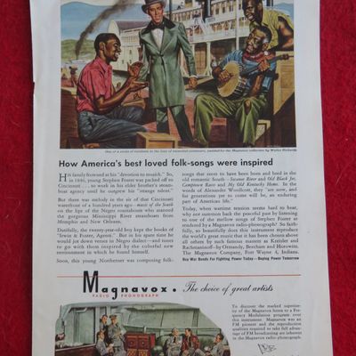 1944 Magnavox Radio Phonograph with Stephen Foster
