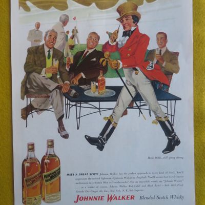 1959 Johnnie Walker Whiskey with Men At Golf Club