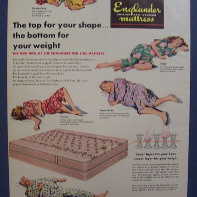 1948 Englander Mattress w/5 Different Types of Sleepers