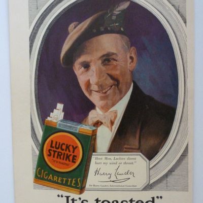 1928 Lucky Strike Cigarettes with Sir Harry Lauder