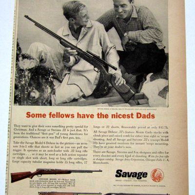 1958 Vintage Savage Model 6 Deluxe Gun With Man & Son