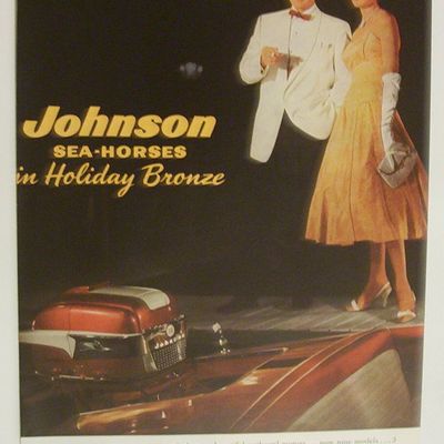 Vintage Ad: 1956  Johnson  Outboard  Motors