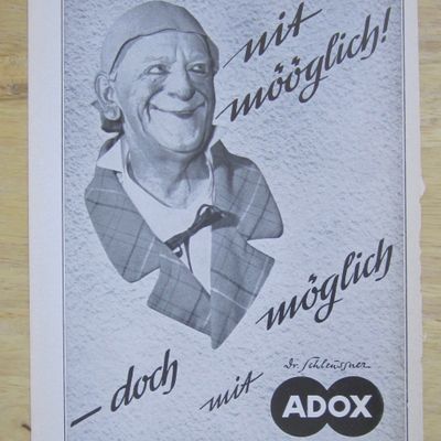 1952 Adox Film with a Clown Smiling