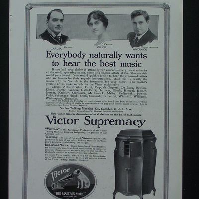 1917 Victor Supremacy with Caruso, Gluck & McCormack