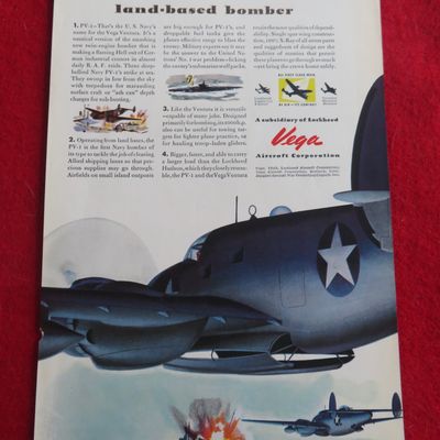 1943 Vega Aircraft Corporation with PV-1 Vega Ventura
