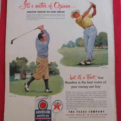 1951 Havoline Motor Oil with Sam Snead & Walter Hagen