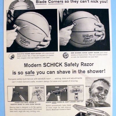 1960 Schick Safety Razor with Basketball's Bud Palmer