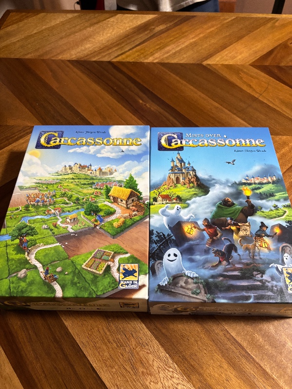 Carcassonne and Mists Over Carcassonne Board Games by Hans im Glück (2-Game Set)