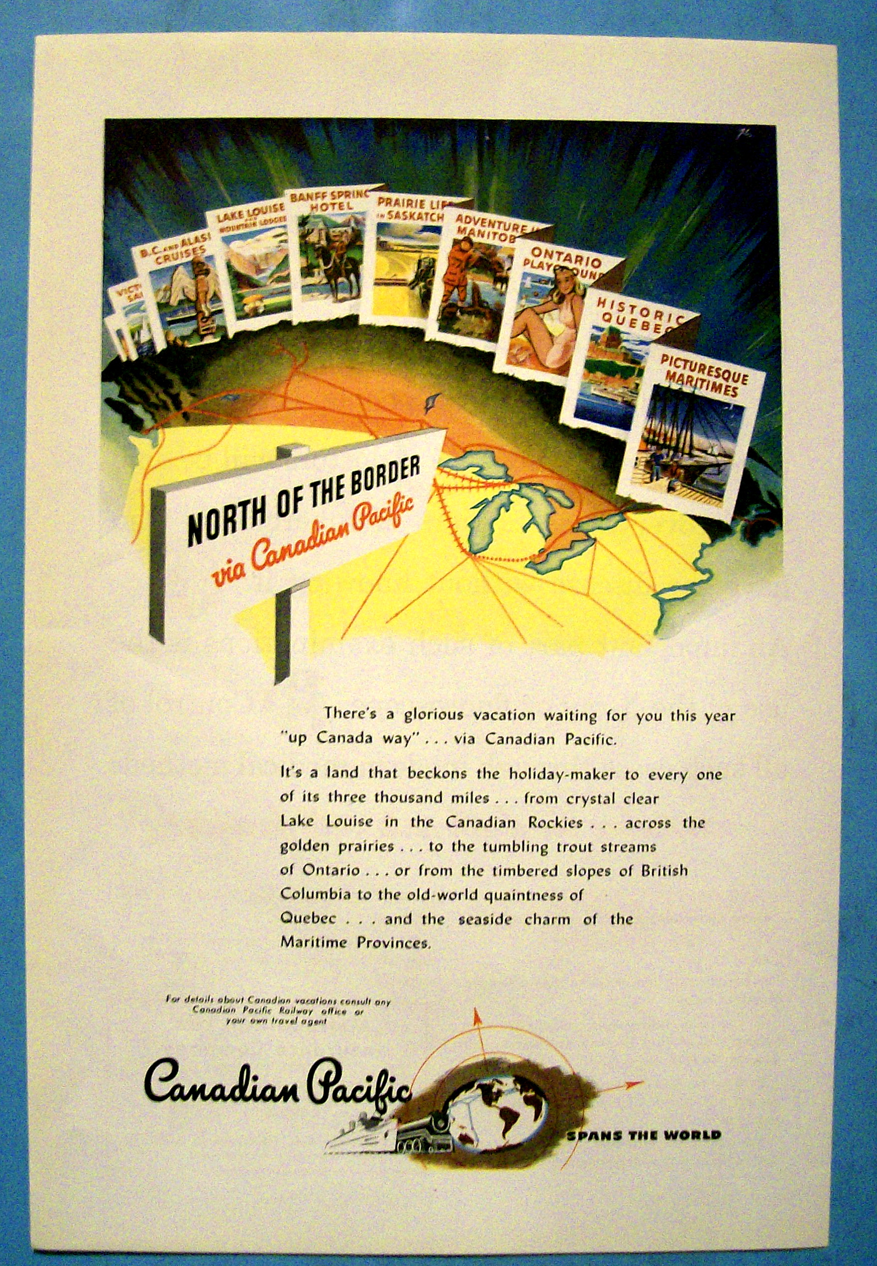 1946 Canadian Pacific with Pictures of Different Places