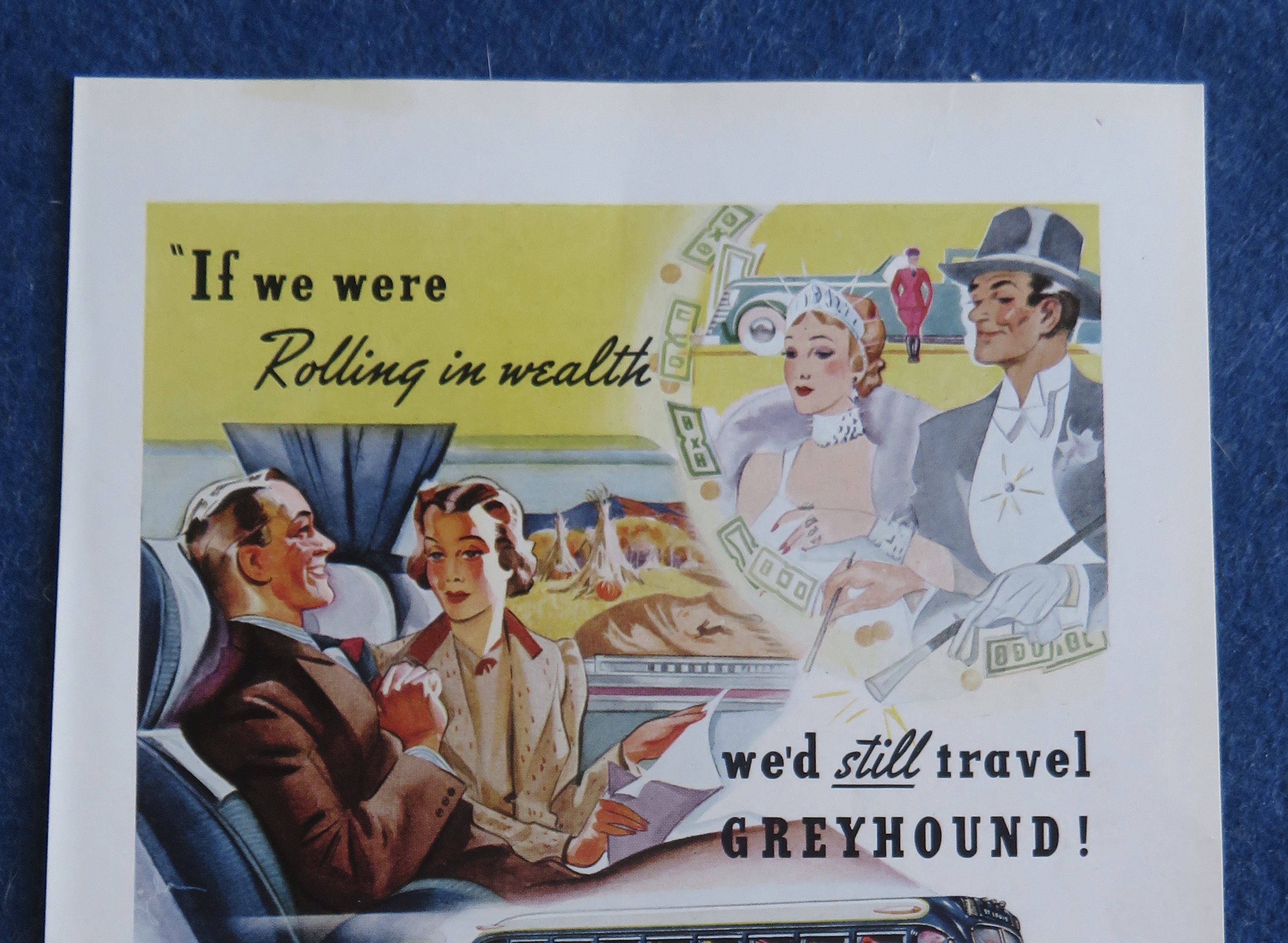 1938 Greyhound Lines with Man & Woman On The Bus
