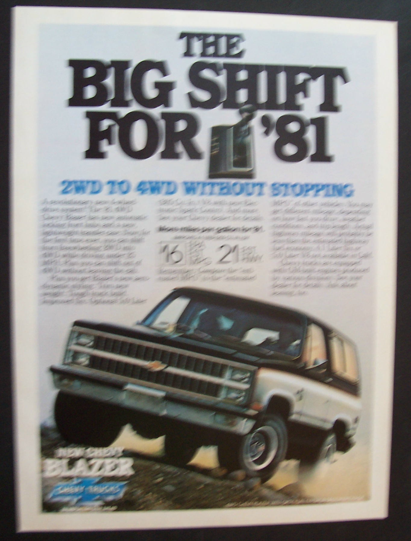 Vintage Ad: 1981 4 WD Chevy Blazer