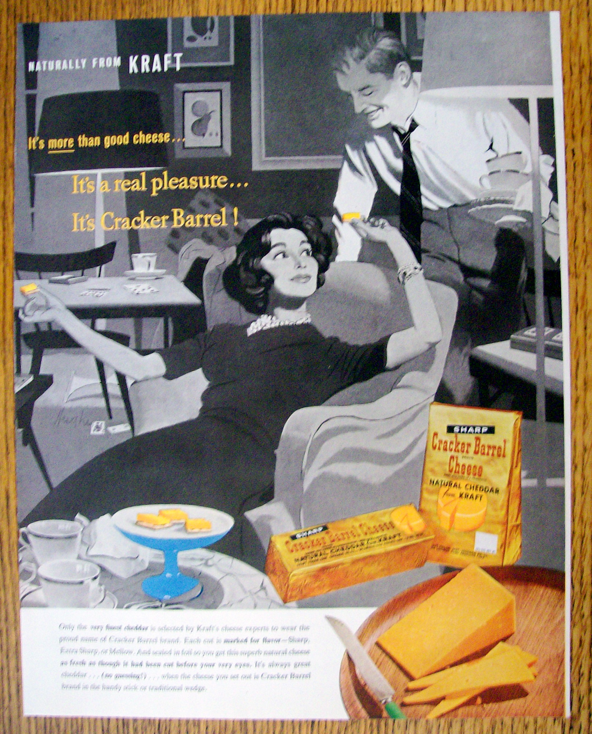 Vintage Ad: 1960 Cracker Barrel Cheddar Cheese