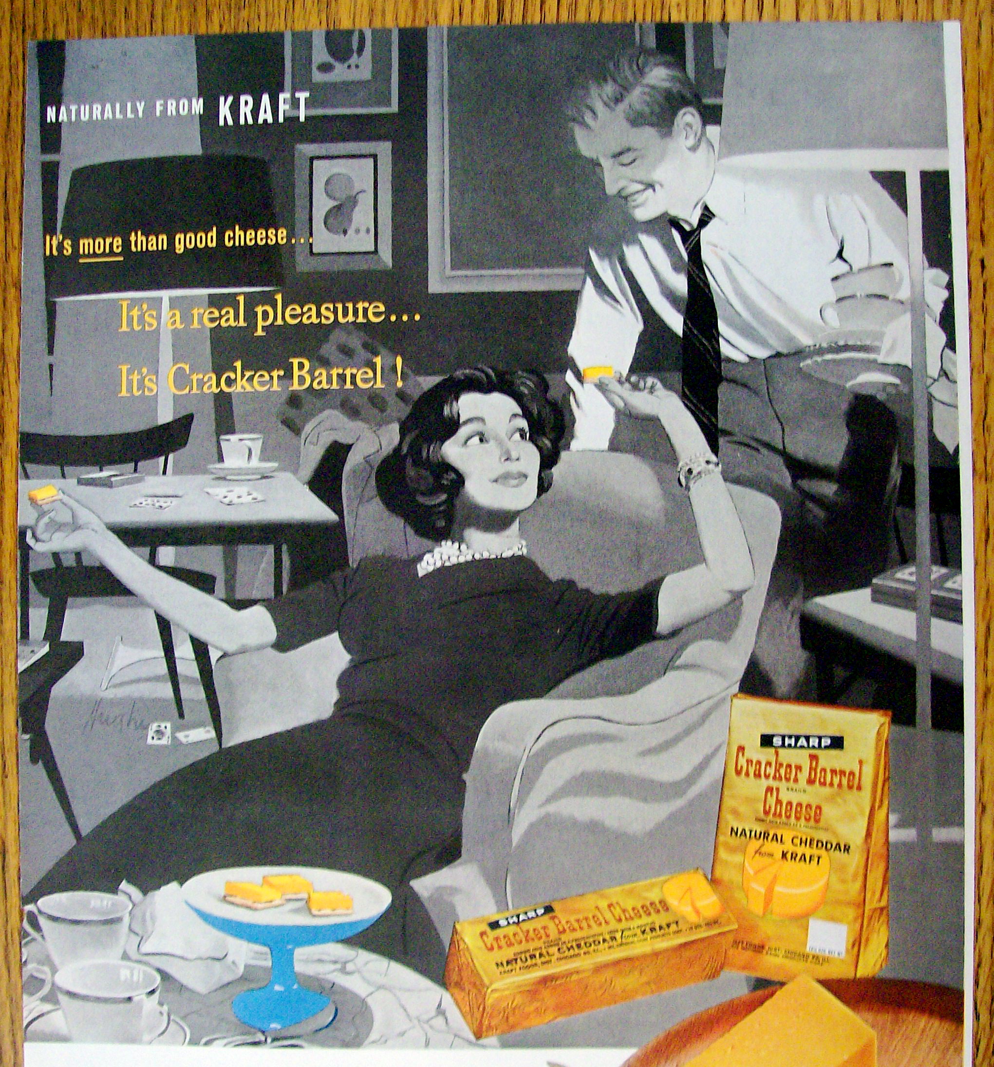 Vintage Ad: 1960 Cracker Barrel Cheddar Cheese