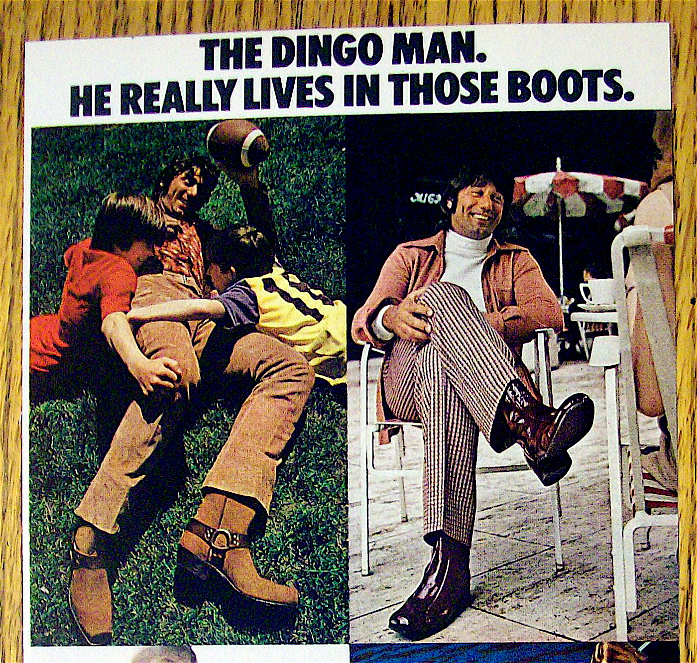 1972 Dingo Boots with Football's Joe Namath