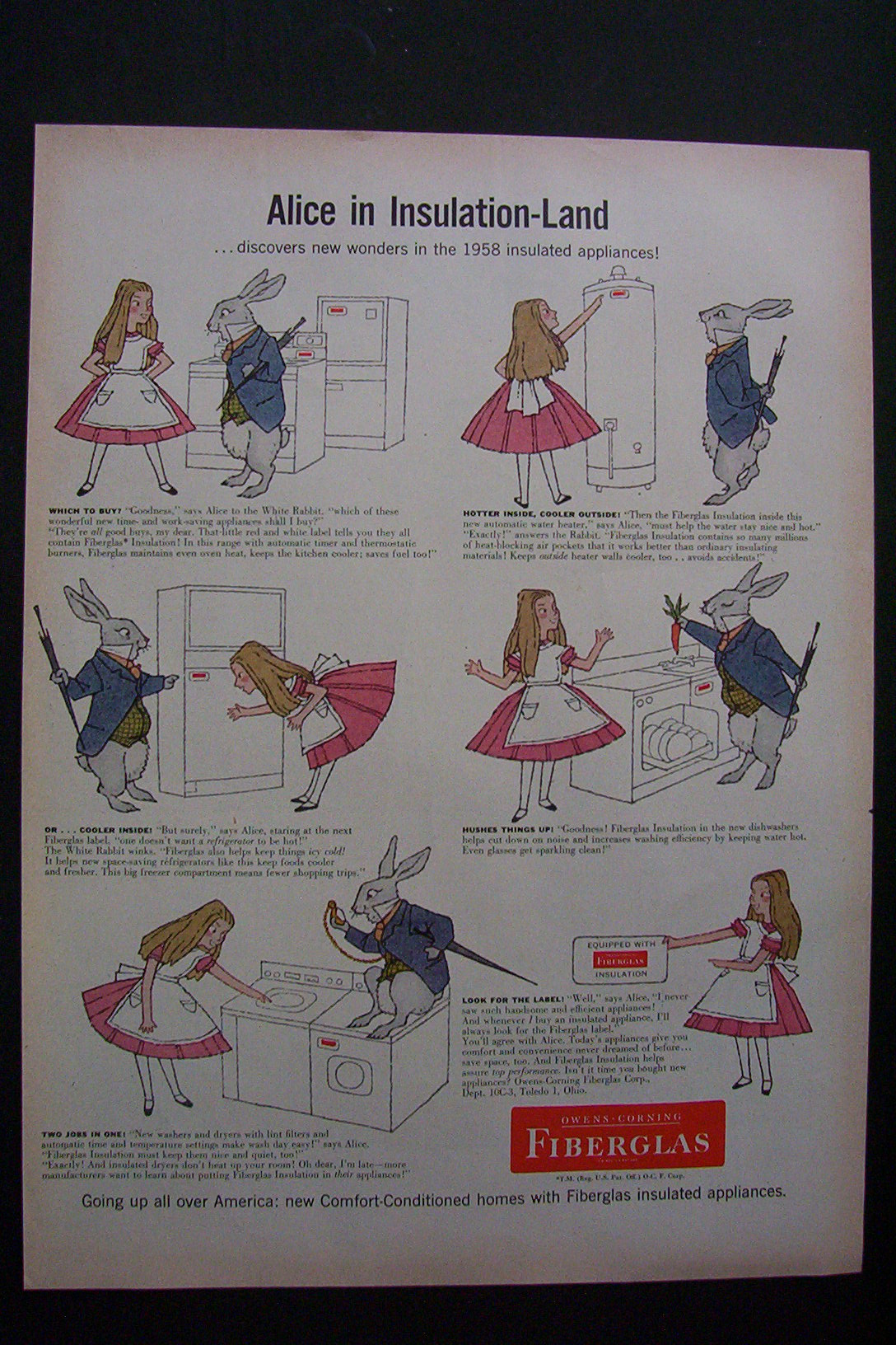 Vintage Ad: 1958 Alice in Insulation-Land