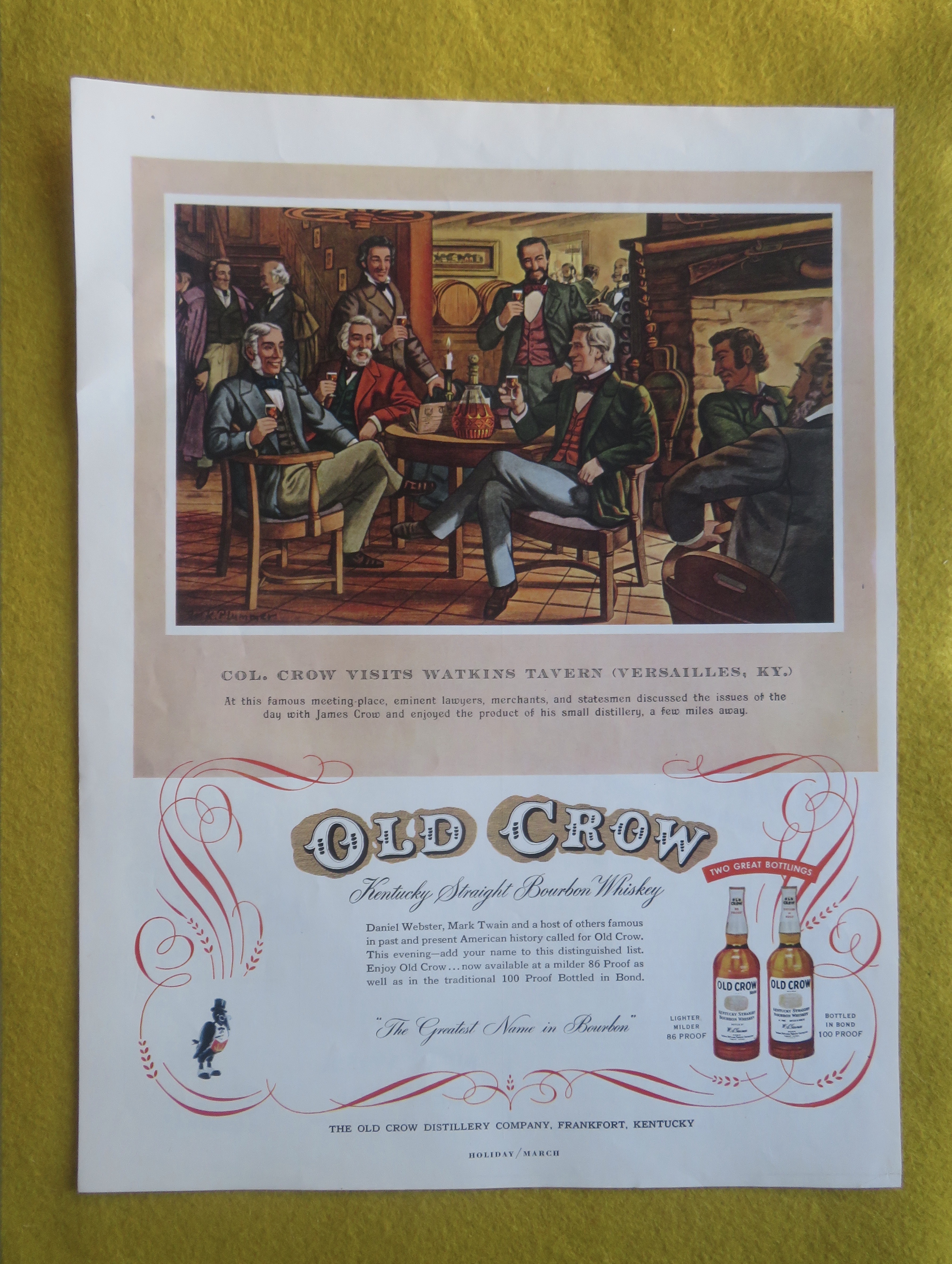 1959 Old Crow Whiskey with Col. Crow Visits Watkins
