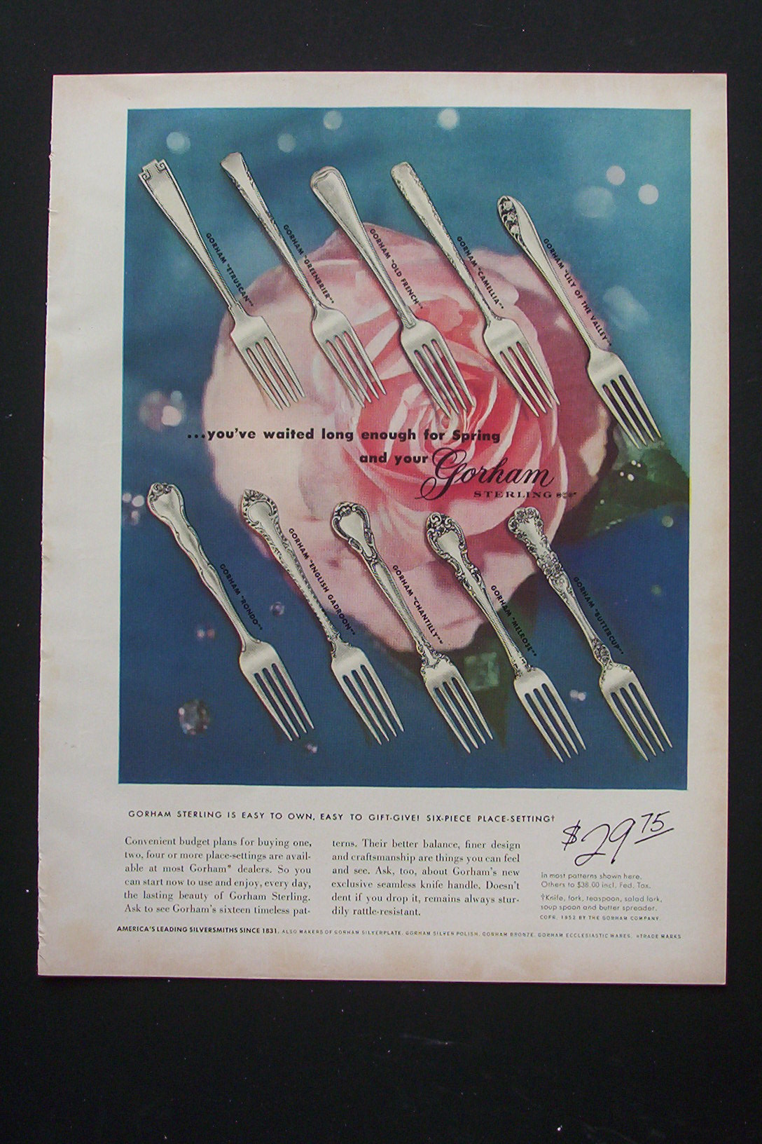 1952 Gorham Sterling with Many Different Styles