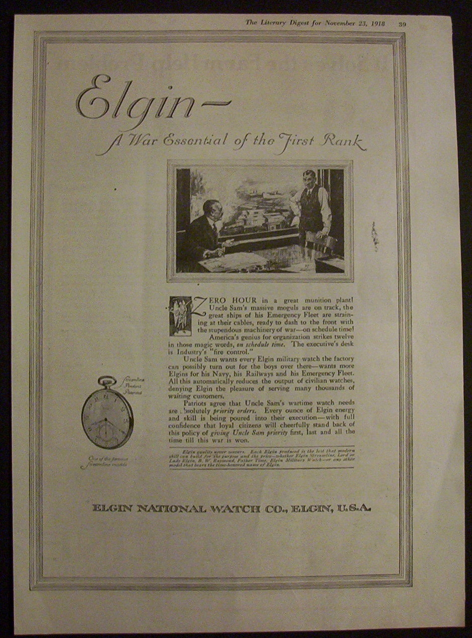 Vintage Ad: 1918 Moline Universal Tractor/Elgin Watches