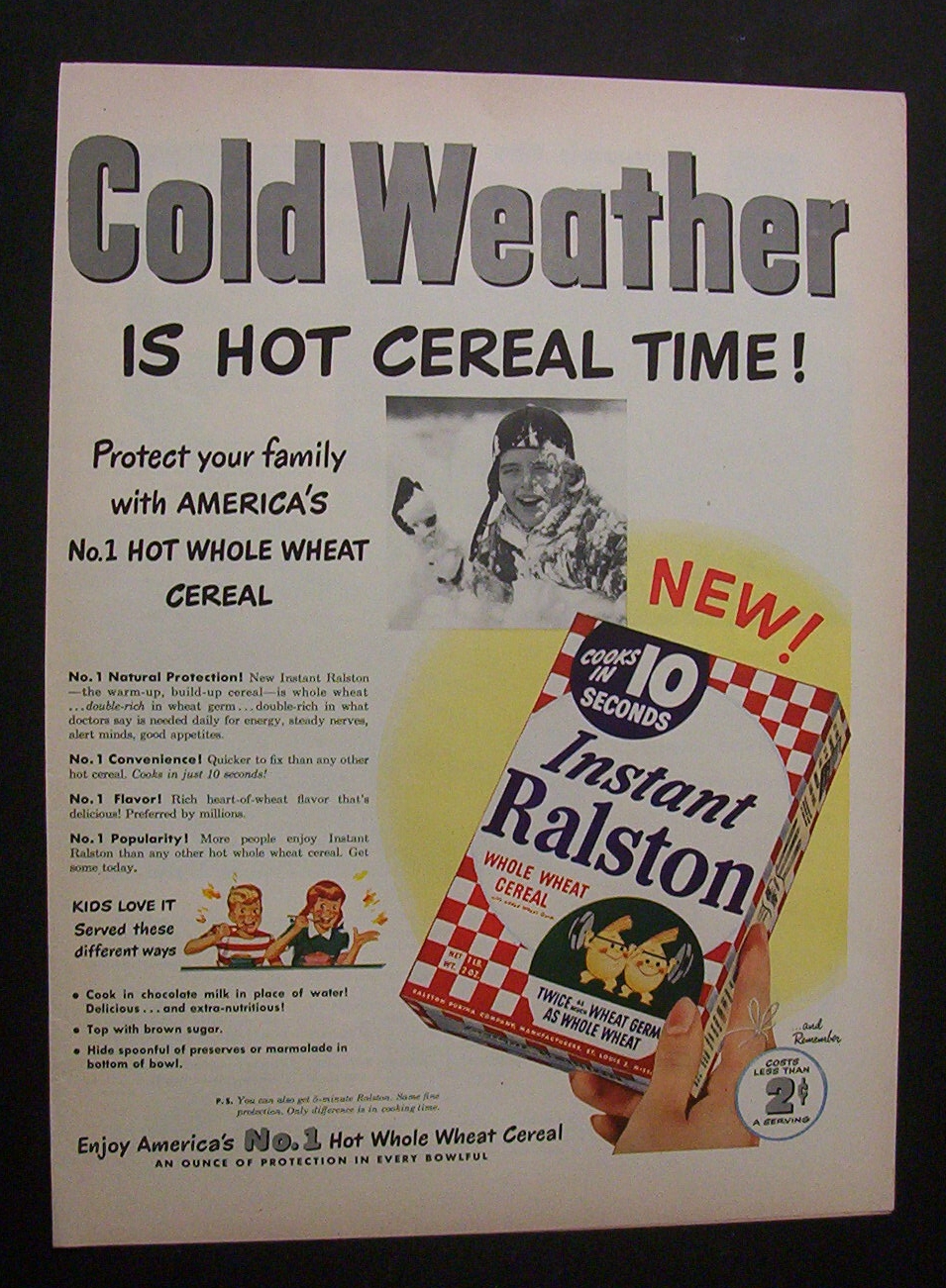 1952  Instant  Ralston  Cereal