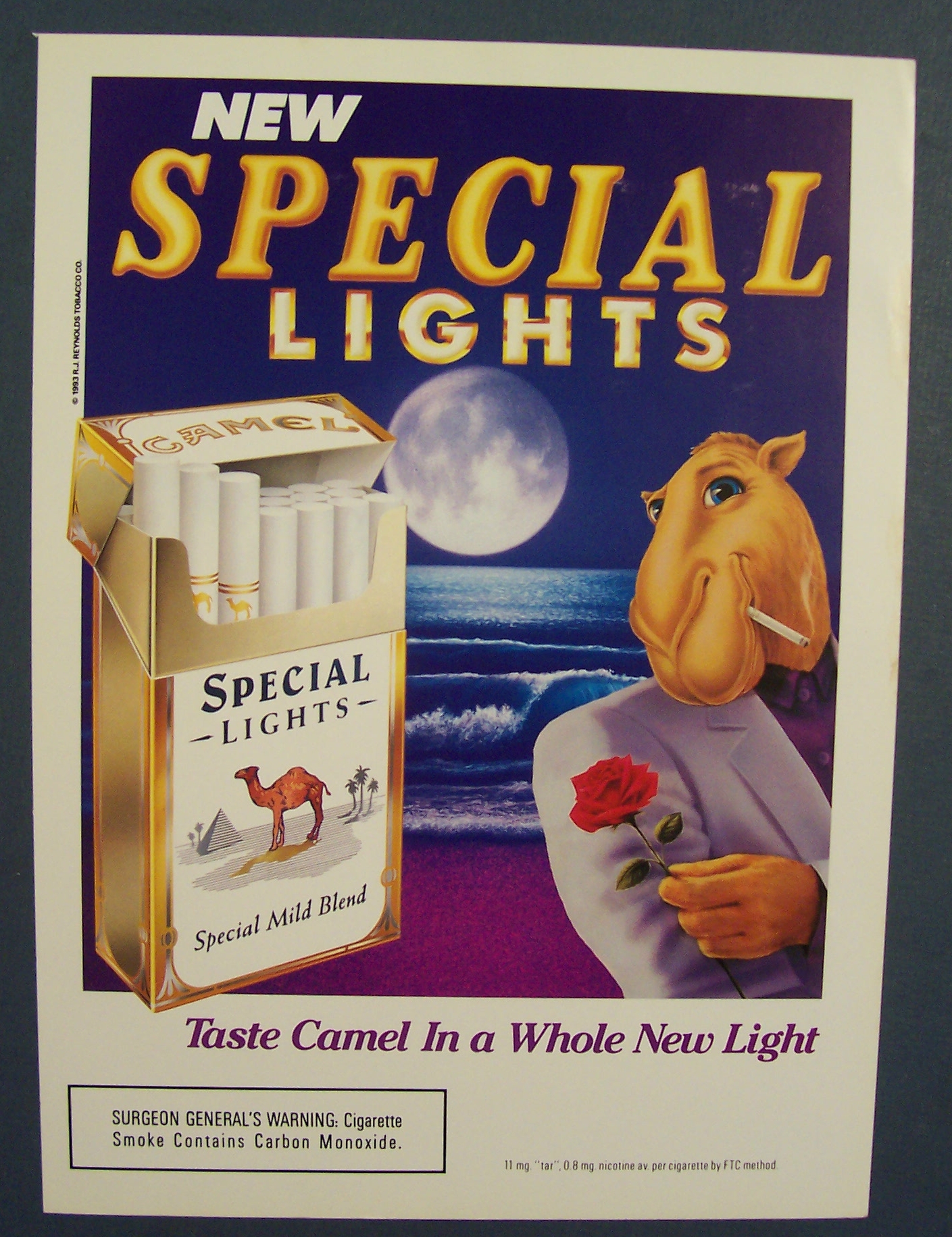 1993 Camel Cigarettes with Joe The Camel By Moonlight