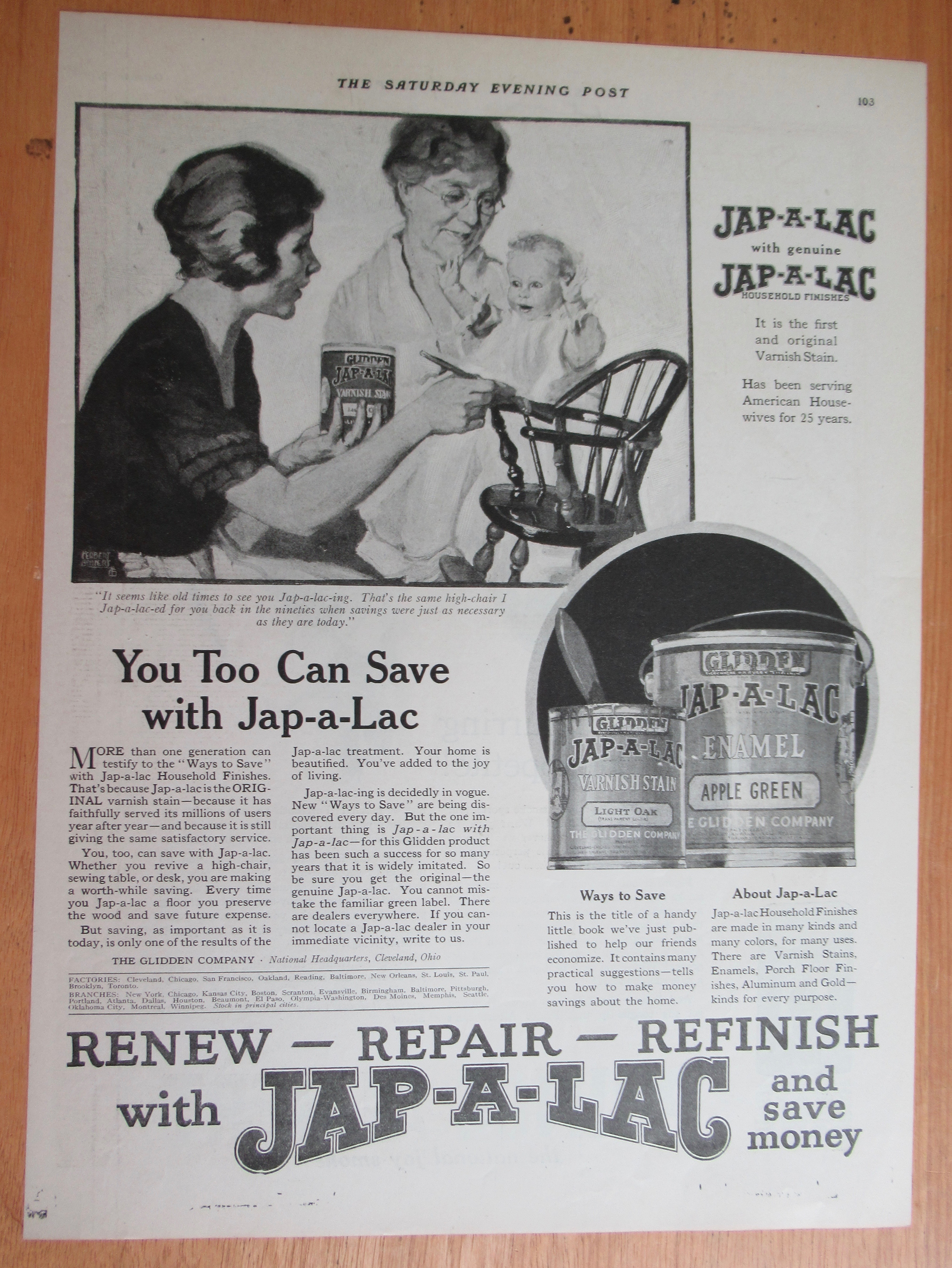 1921 Jap A Lac with Woman Painting High Chair
