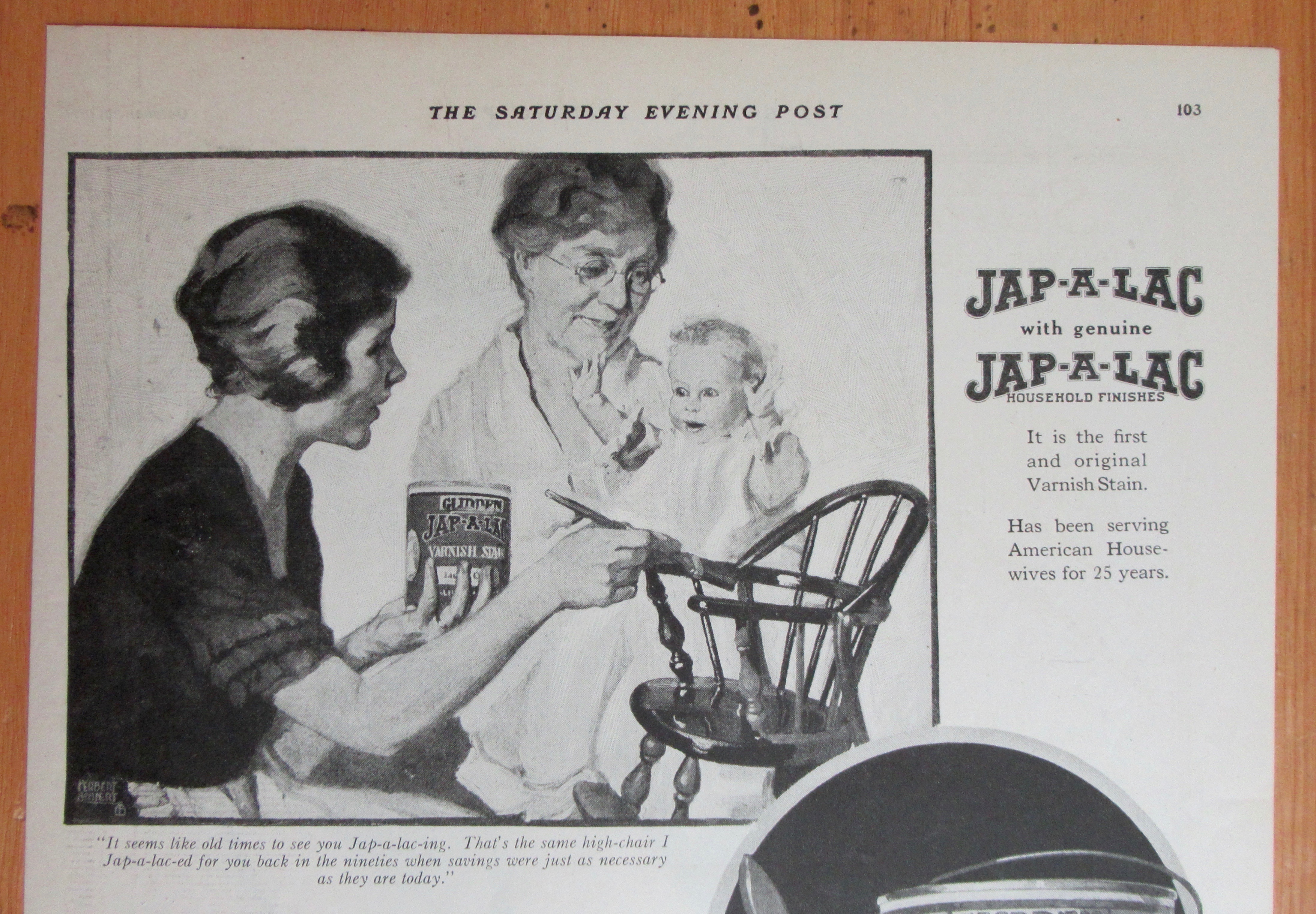 1921 Jap A Lac with Woman Painting High Chair