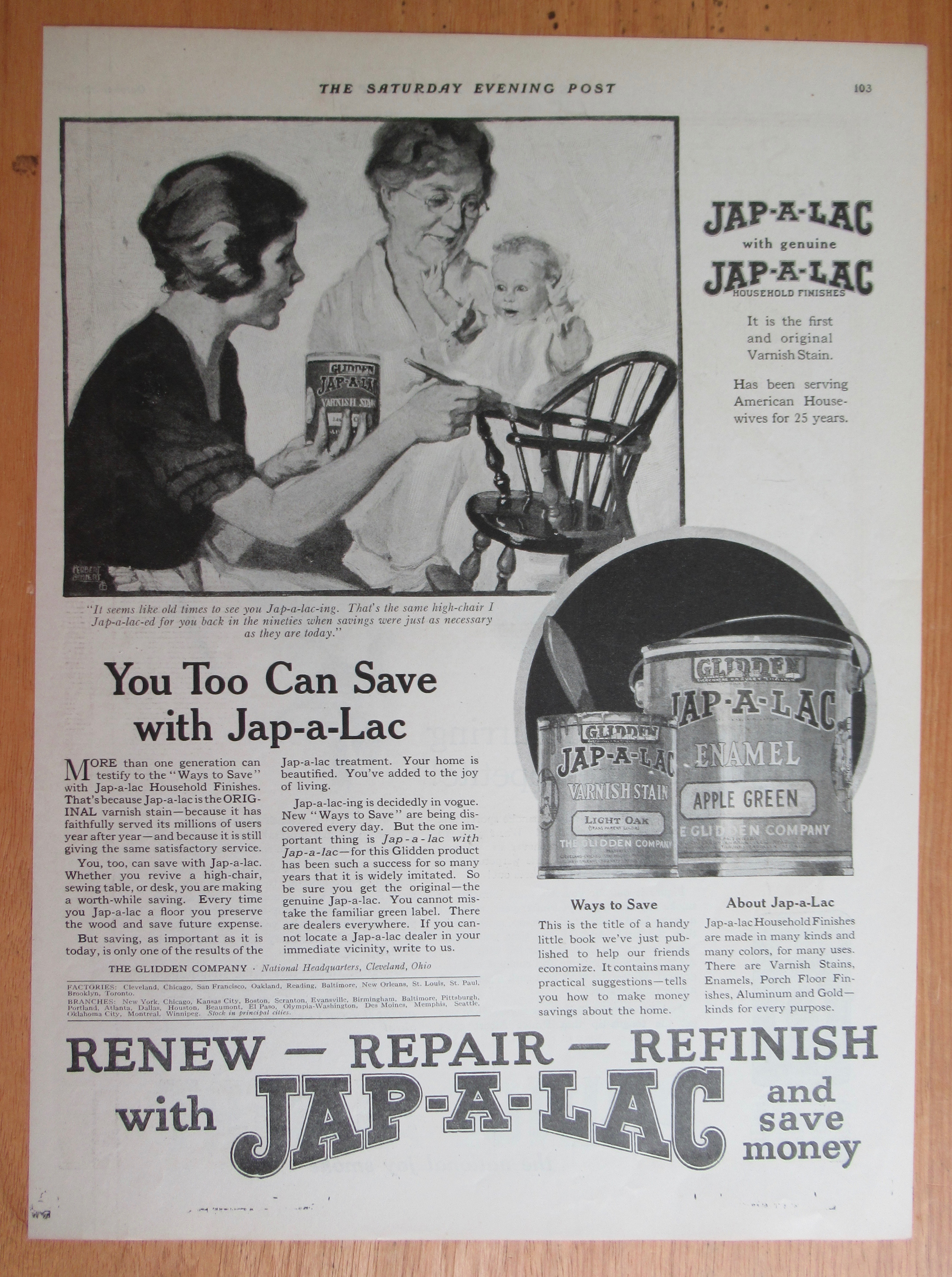 1921 Jap A Lac with Woman Painting High Chair