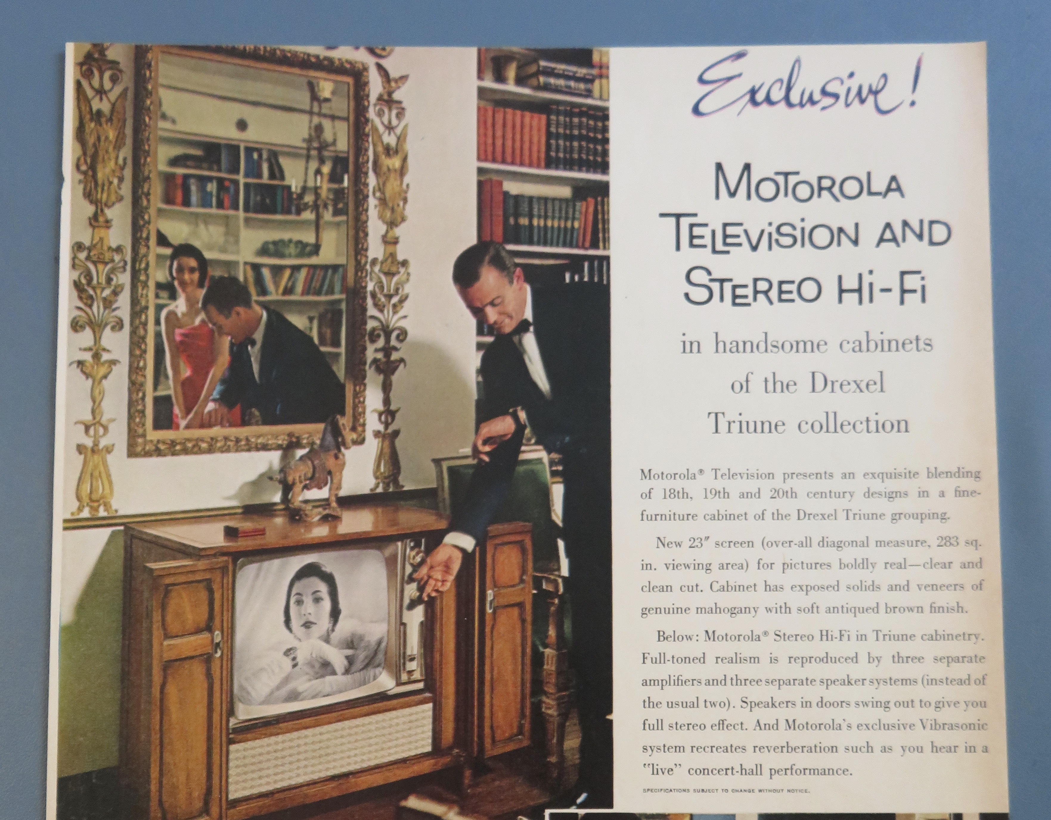 1961 Motorola Television with Man Turning on Television