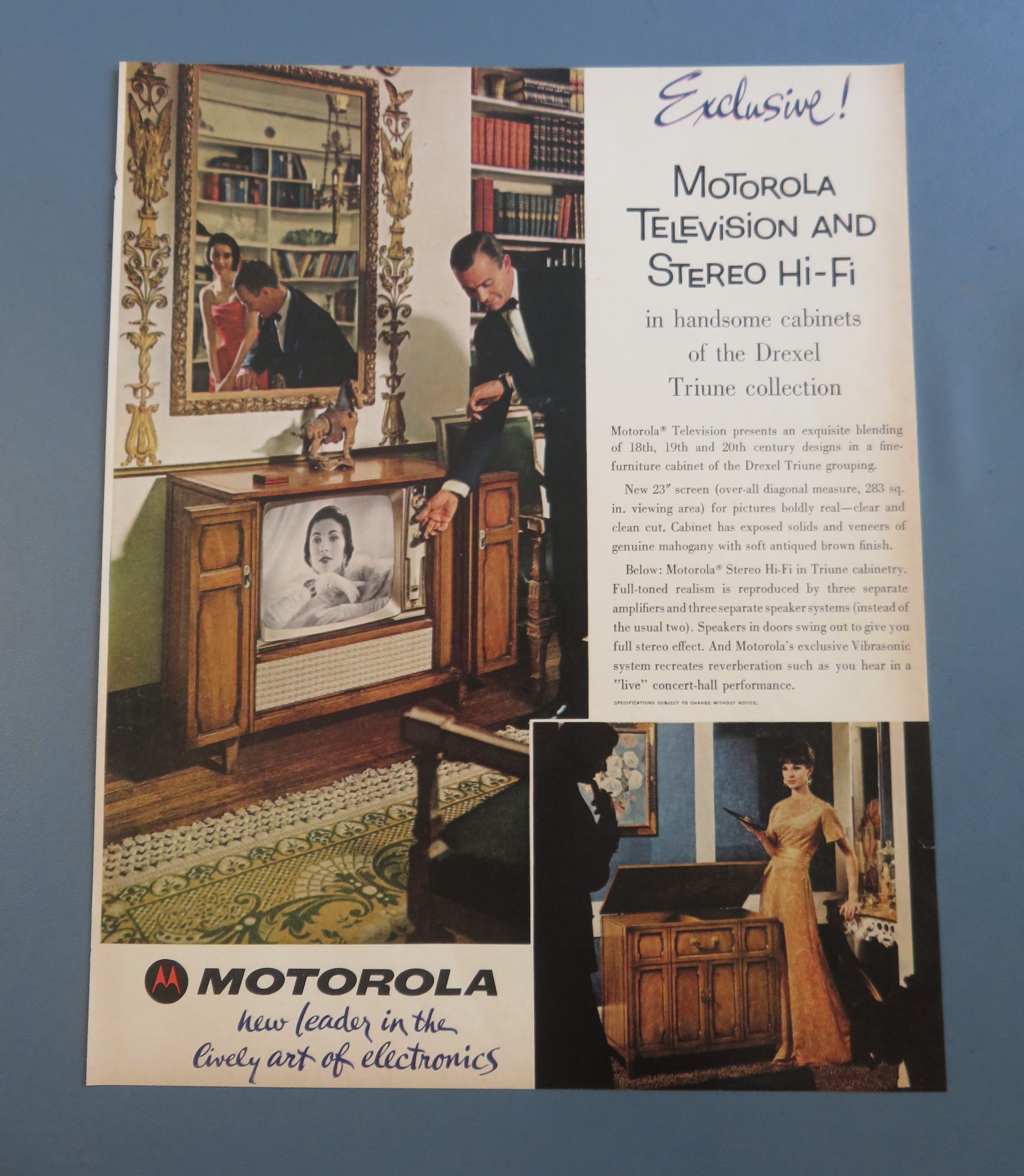 1961 Motorola Television with Man Turning on Television