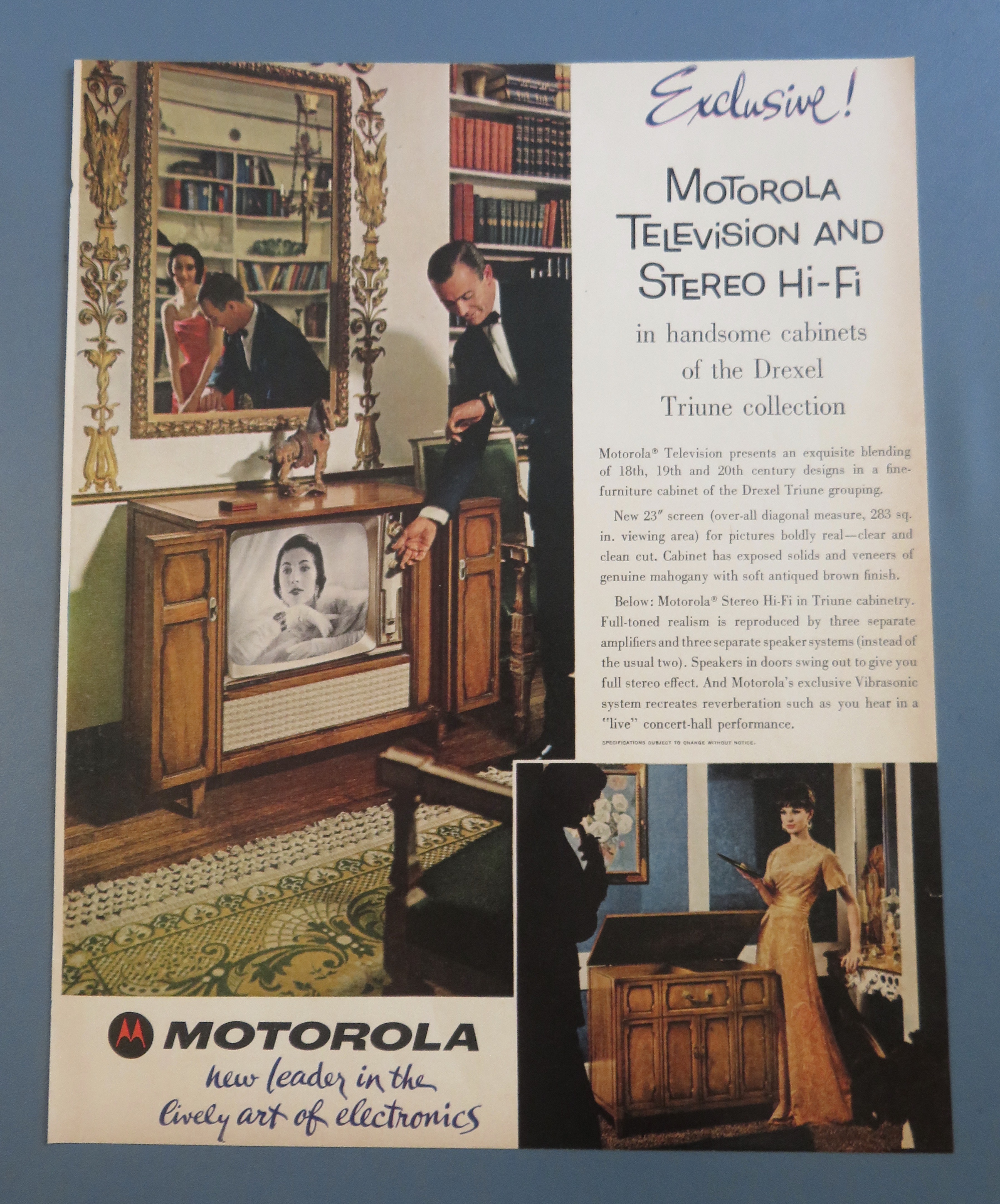1961 Motorola Television with Man Turning on Television